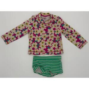 Hanna Andersson 2T Bold Poppy Rashguard 2 Piece Swimsuit